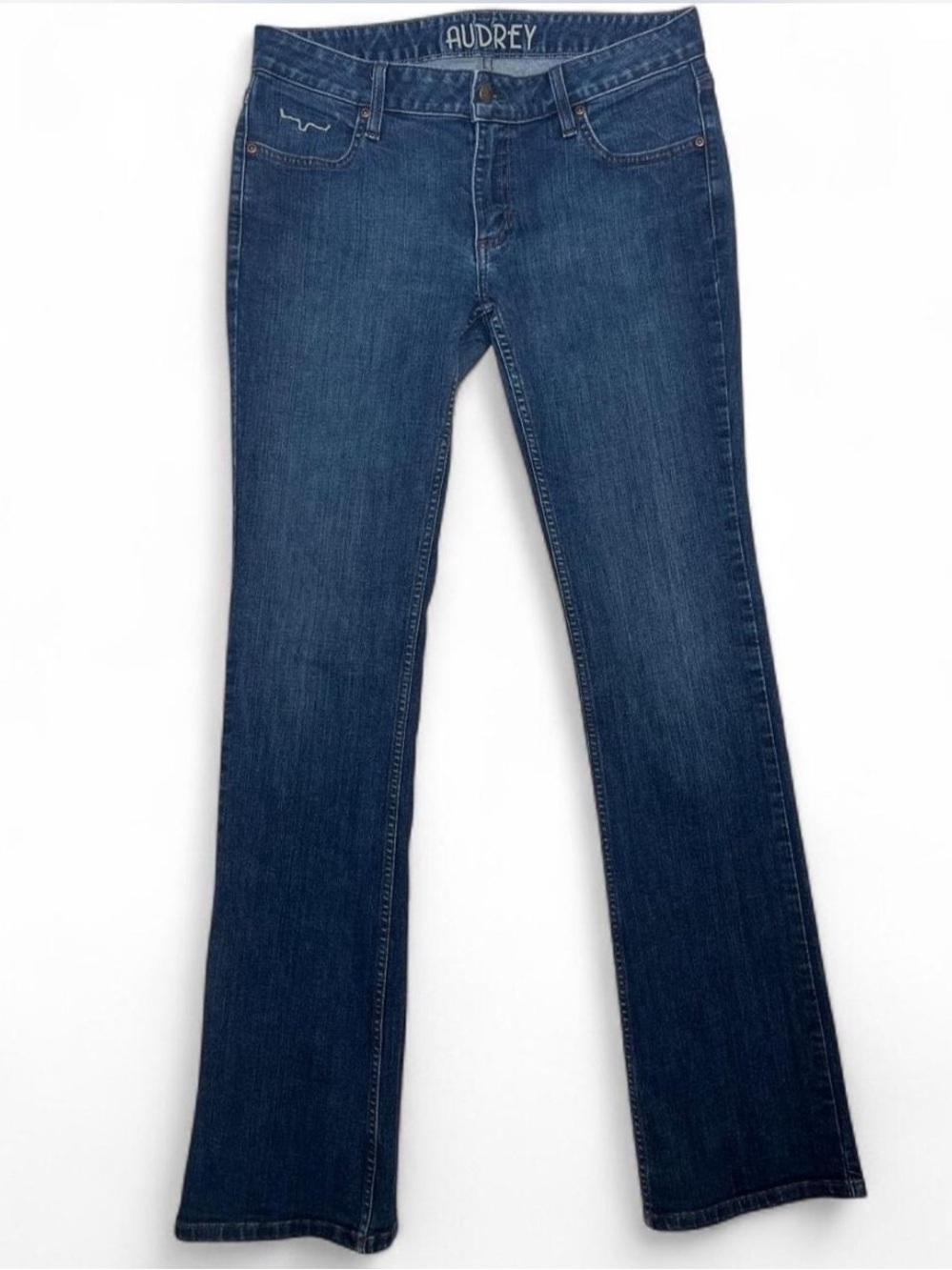 Kimes Ranch Audrey Low Rise Bootcut Western Sz 10 Med Wash Utility Farm Workwear